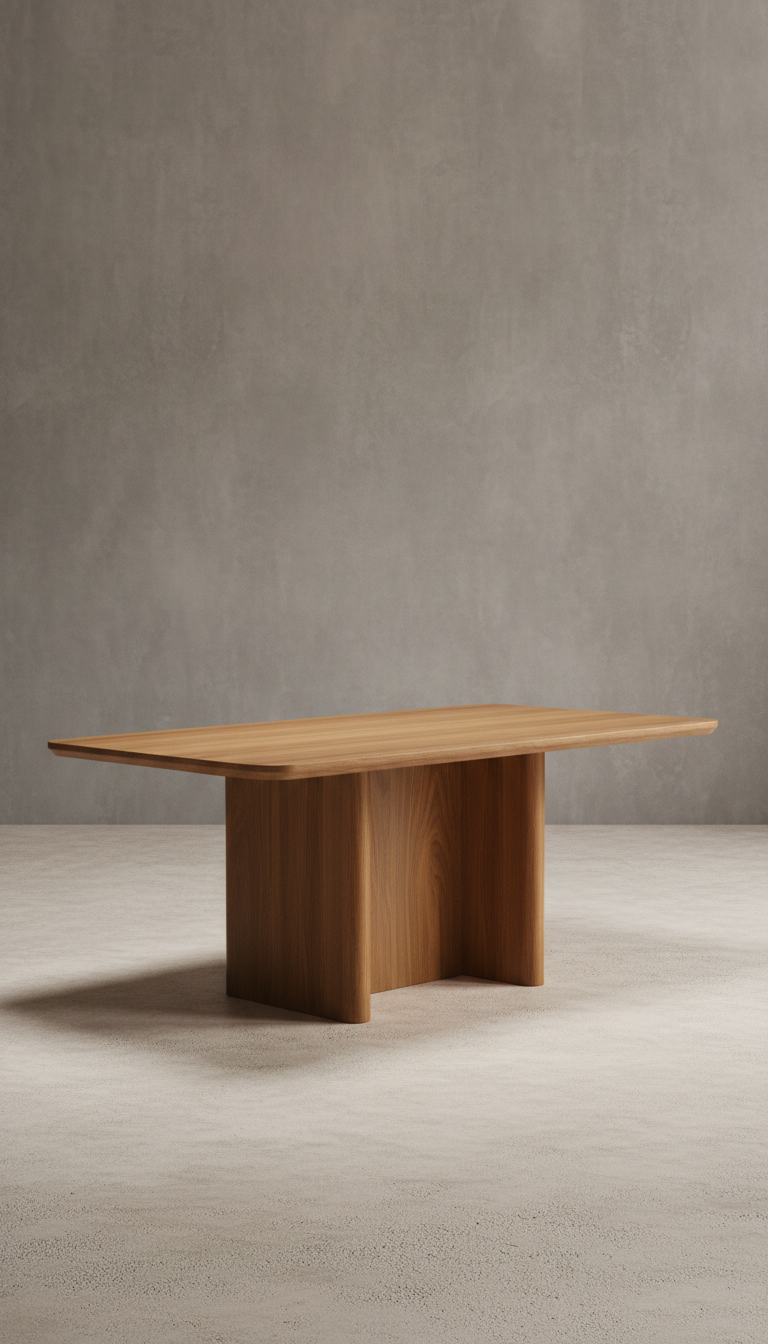 Walnut Dining Table With Tapered Legs